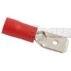 Końcówka na Kabel, Standard Grip - Męski, 6.3mm, Czerwony (0.5 - 1.5mm)