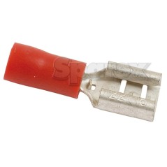 Końcówka na Kabel, Standard Grip - Żeński, 6.3mm, Czerwony (0.5 - 1.5mm) 