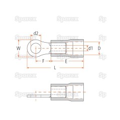 Końcówka na Kabel, Standard Grip, 10.5mm, żółty (4.0 - 6.0mm) 