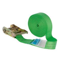 Pas transportowy jednoczęściowy z napinaczem, 6m x 35mm, 2000 kg, 18 kN, zielony, Kerbl