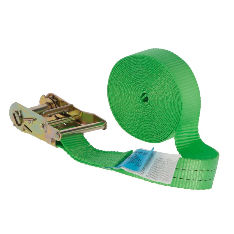 Pas transportowy jednoczęściowy z napinaczem, 6m x 35mm, 2000 kg, 18 kN, zielony, Kerbl