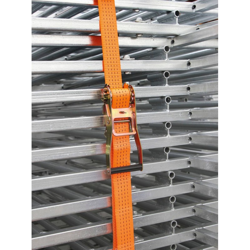 Pas transportowy  z napinaczem, 30m x 50mm, 4000 kg, 28 kN, pomarańczowy, Kerbl