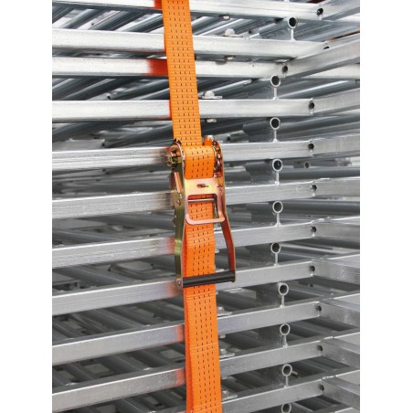 Pas transportowy  z napinaczem, 30m x 50mm, 4000 kg, 28 kN, pomarańczowy, Kerbl
