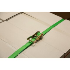 Pas transportowy jednoczęściowy z napinaczem, 5m x 25mm, 1500 kg, 15 kN, zielony, Kerbl