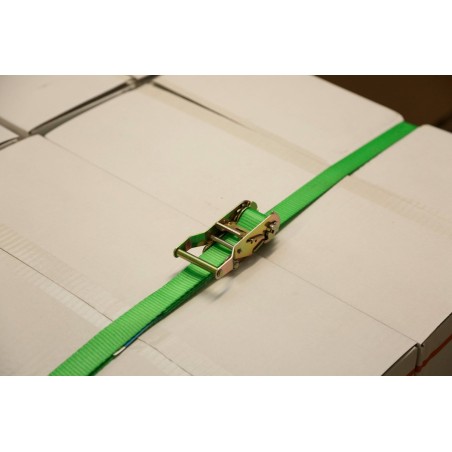 Pas transportowy jednoczęściowy z napinaczem, 5m x 25mm, 1500 kg, 15 kN, zielony, Kerbl