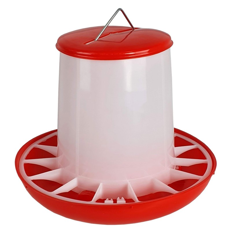 Karmidło dla drobiu, biało czerwone, zakręcane, 9 kg