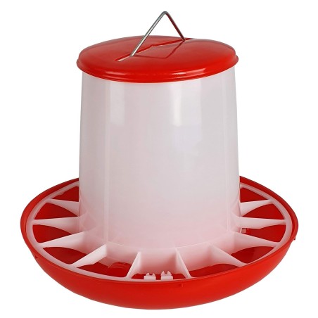 Karmidło dla drobiu, biało czerwone, zakręcane, 9 kg