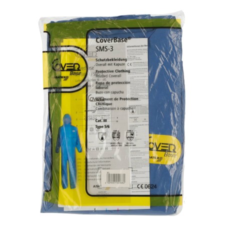 Kombinezon ochronny, niebieski, 3-warstwowy, roz. L, 55 g / m²