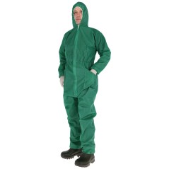 Kombinezon ochronny Basic, zielony, roz. XXL, z kapturem, Kerbl