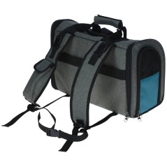 Plecak dla psa Vacation, 43 x 24 x 30 cm, szaro/niebieski, Kerbl 