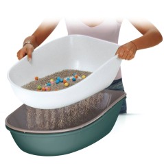 Kuweta Furba z sitkiem, beżowo - biała, 69 x 47 x 26 cm, Stefanplast 