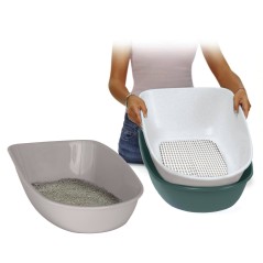 Kuweta Furba z sitkiem, beżowo - biała, 69 x 47 x 26 cm, Stefanplast 