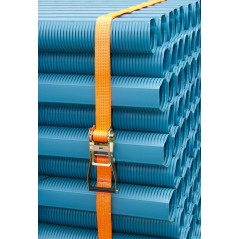 Pas transportowy z napinaczem, 4m x 50mm, 4000 kg, 28 kN, pomarańczowy, Kerbl