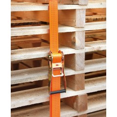 Pas transportowy z napinaczem, 4m x 50mm, 4000 kg, 28 kN, pomarańczowy, Kerbl 