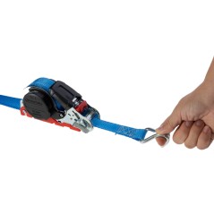 Pas transportowy, automatyczny Smart Retract, 5m x 25mm, 700 kg, niebieski, Kerbl 