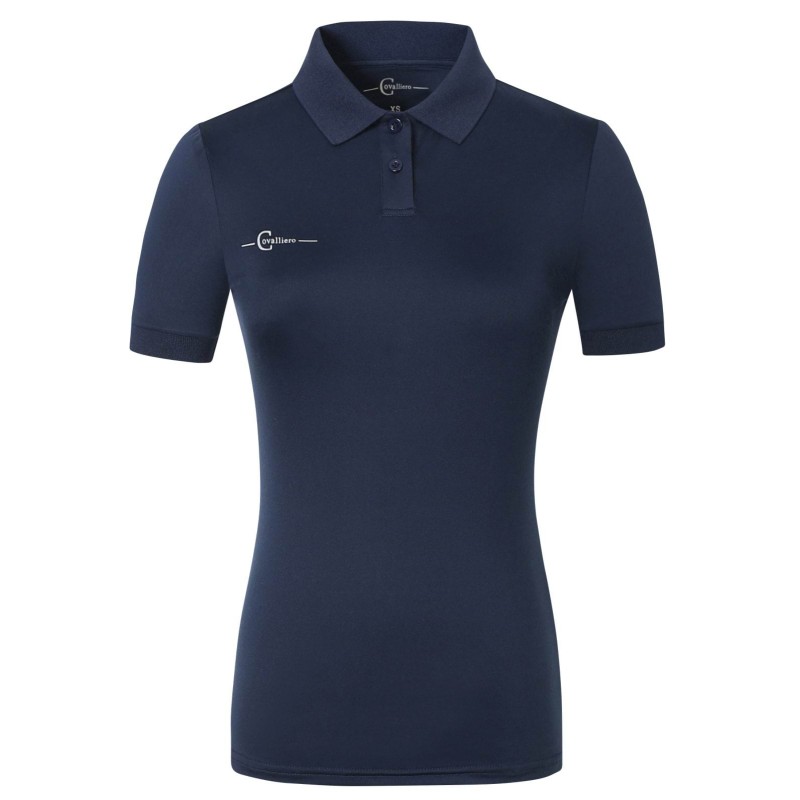 Koszulka jeździecka Polo, damska, granatowy, roz. XXS, Covalliero