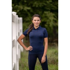 Koszulka jeździecka Polo, damska, granatowy, roz. XXS, Covalliero 