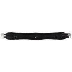 Popręg ze sztucznym futrem, czarny, 140 cm, Covalliero