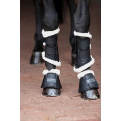 Kaloszki dla konia Pelisa, ze sztucznym futrem, czarny, roz. Pony, Covalliero