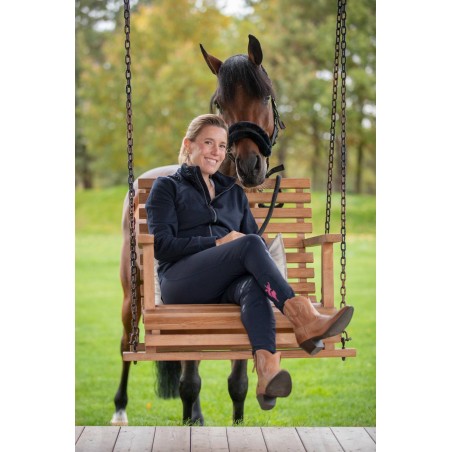 Bryczesy Janne x PinkRibbon, damskie, granatowy, roz. 44, Covalliero