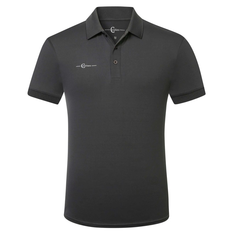 Koszulka jeździecka Polo, męska, grafitowy,roz. XXL, Covalliero