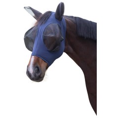 Maska przeciwowadowa dla konia, z uszami, FinoStrech, niebieski, roz. Cob, Covalliero