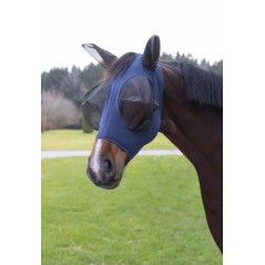 Maska przeciwowadowa dla konia, z uszami, FinoStrech, niebieski, roz. Full, Covalliero