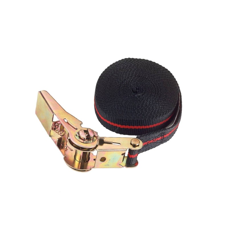 Pas transportowy jednoczęściowy z napinaczem, 5m x 25mm, 245 kg, 5  kN, czarny-czerwony, Kerbl