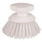 Szczotka okrągła z rączką, śr. 12 cm, biały, poliester, Kerbl