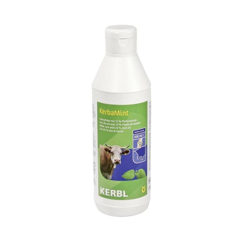 Balsam do wymion z olejkiem z mięty pieprzowej KerbaMint 35, 500 ml, butelka, Kerbl