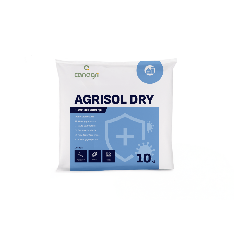 Preparat do suchej dezynfekcji, Agrisol Dry, 10 kg, Canagri