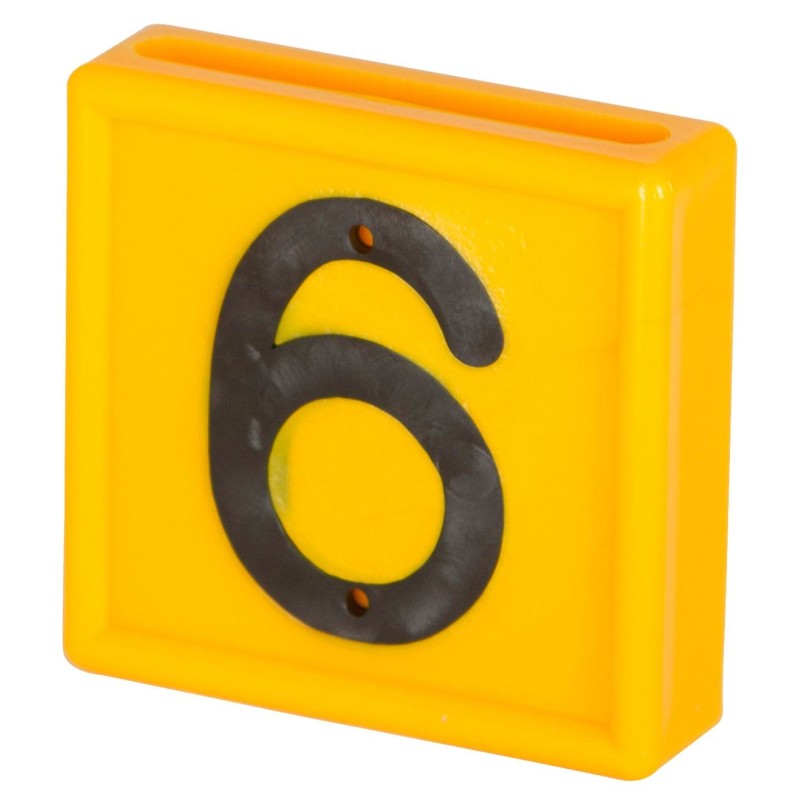Numer identyfikacyjny do nawklekania ”6/9”, 10szt., żółty, Kerbl