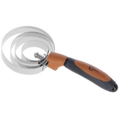 Zgrzebło spiralne 2K, brązowy/czarny, 26 cm, Covalliero