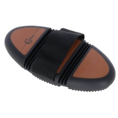 Zgrzebło Flex 2K, brązowy/czarny, 18,5 cm, Covalliero