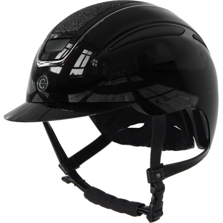 Kask jeździecki Elite, lakierowany czarny, 59-61 cm, Covalliero