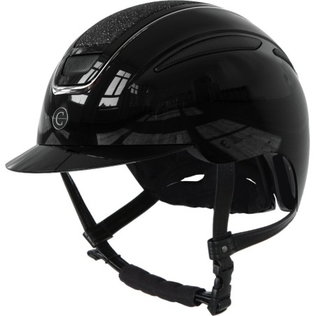 Kask jeździecki Elite, lakierowany czarny, 56-58 cm, Covalliero