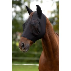 Maska przeciwowadowa dla konia FinoStretch Zipper, czarny, Pony, Covalliero