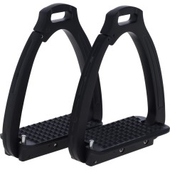 Strzemiona Secure, czarny, 12 cm, para, Covalliero