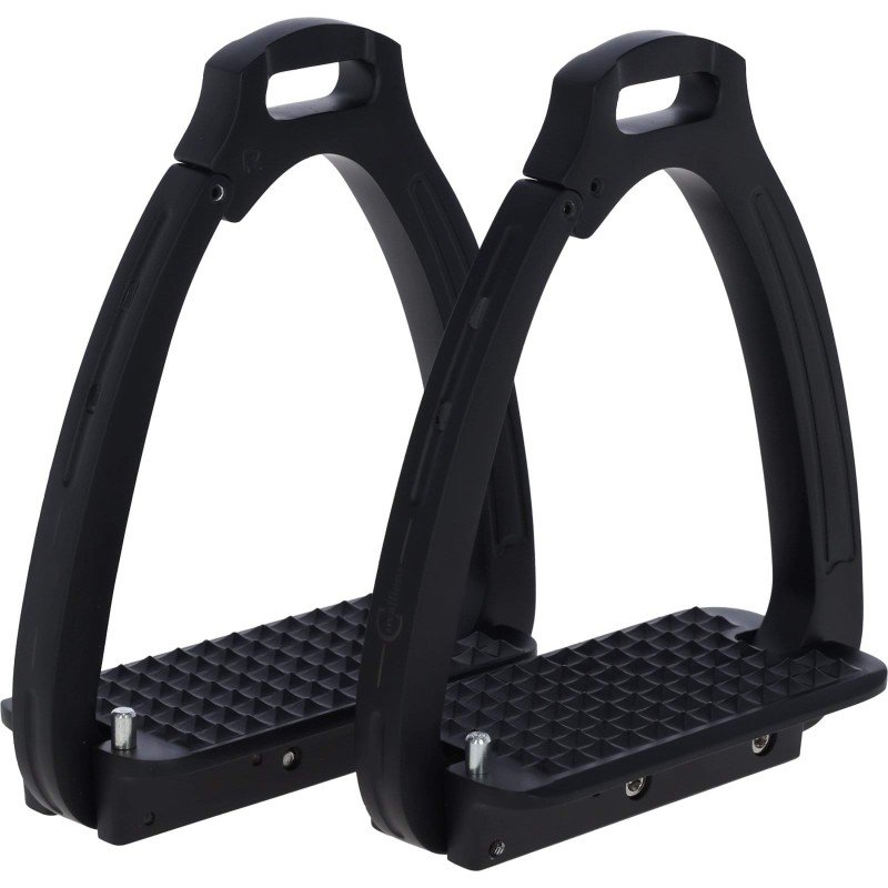Strzemiona Secure, czarny, 12 cm, para, Covalliero