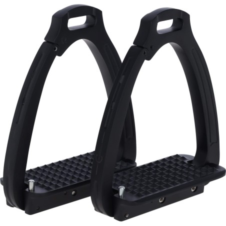 Strzemiona Secure, czarny, 12 cm, para, Covalliero