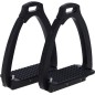 Strzemiona Secure, czarny, 12 cm, para, Covalliero