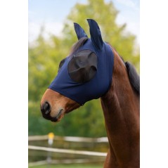 Maska przeciwowadowa dla konia FinoStretch Zipper, niebieski, Pony, Covalliero