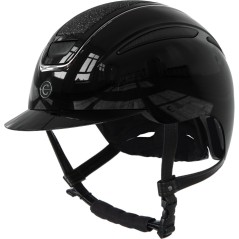 Kask jeździecki Elite, lakierowany czarny, 53-55 cm, Covalliero