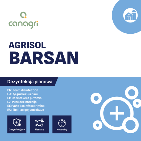 Preparat do mat dezynfekcyjnych Agrisol Barsan 76, koncentrat, 2 kg, Can Agri