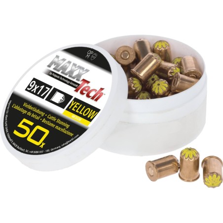 Naboje do aparatu ubojowego 9x17mm, 50szt., żółte, Kerbl