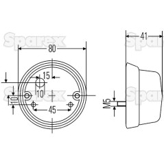 Lampa obrysowa - Przednia, 12/24V (Lewa/Prawa) 