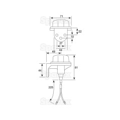 Lampa obrysowa - Przednia, 12V (Lewa/Prawa) 