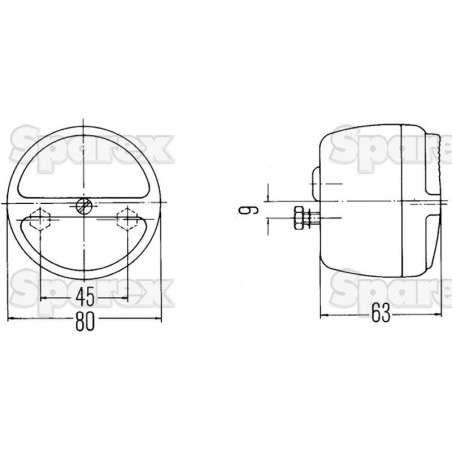 Lampa tylna 12V, Lewa/Prawa