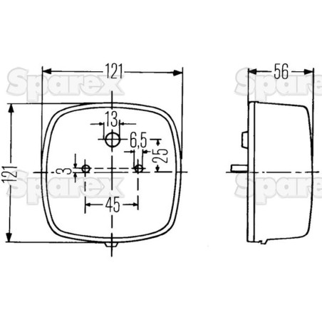 Lampa tylna 12V, Lewa/Prawa