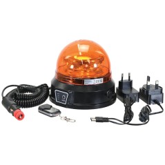 LED Akumulatorowa lampa ostrzegawcza (Pomarańczowy), Interference: Class 3, Na magnes, 100-240V, 12/24V 